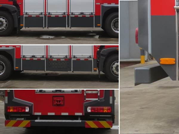 9吨重汽单排水罐消防车